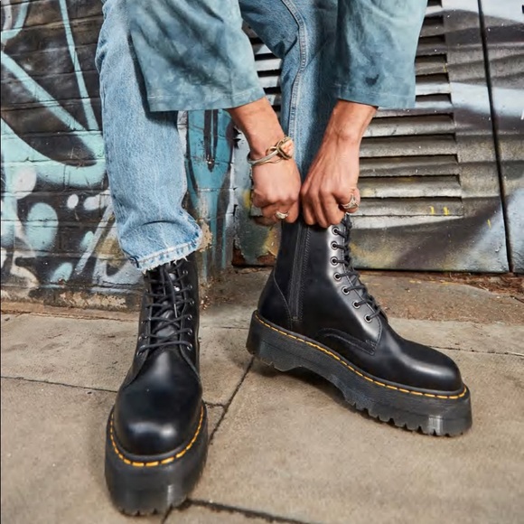 JADON BOOT SMOOTH LEATHER PLATFORMS - Picture 1 of 4